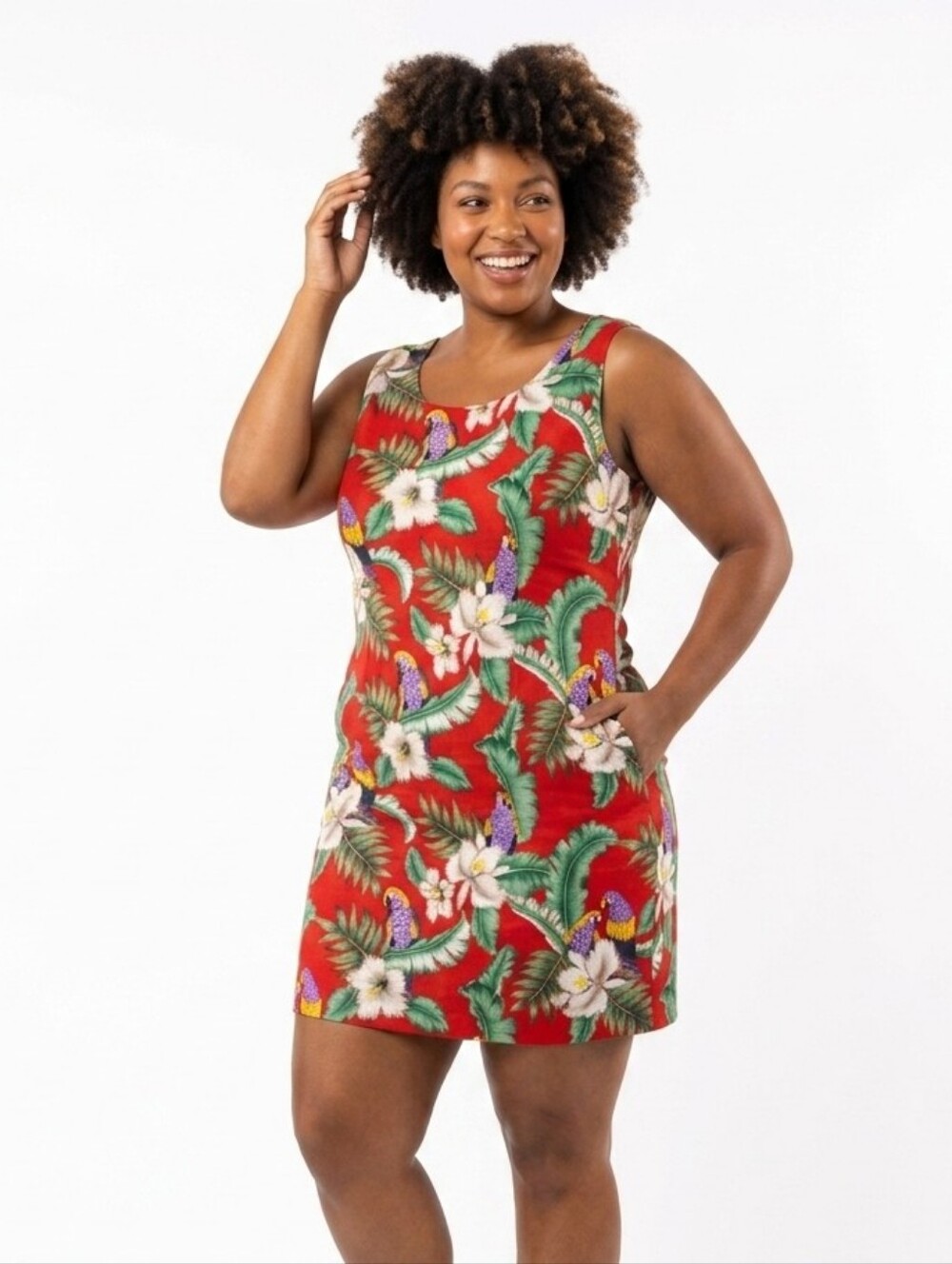 Ky's International Vintage Tropical Sheath Dress